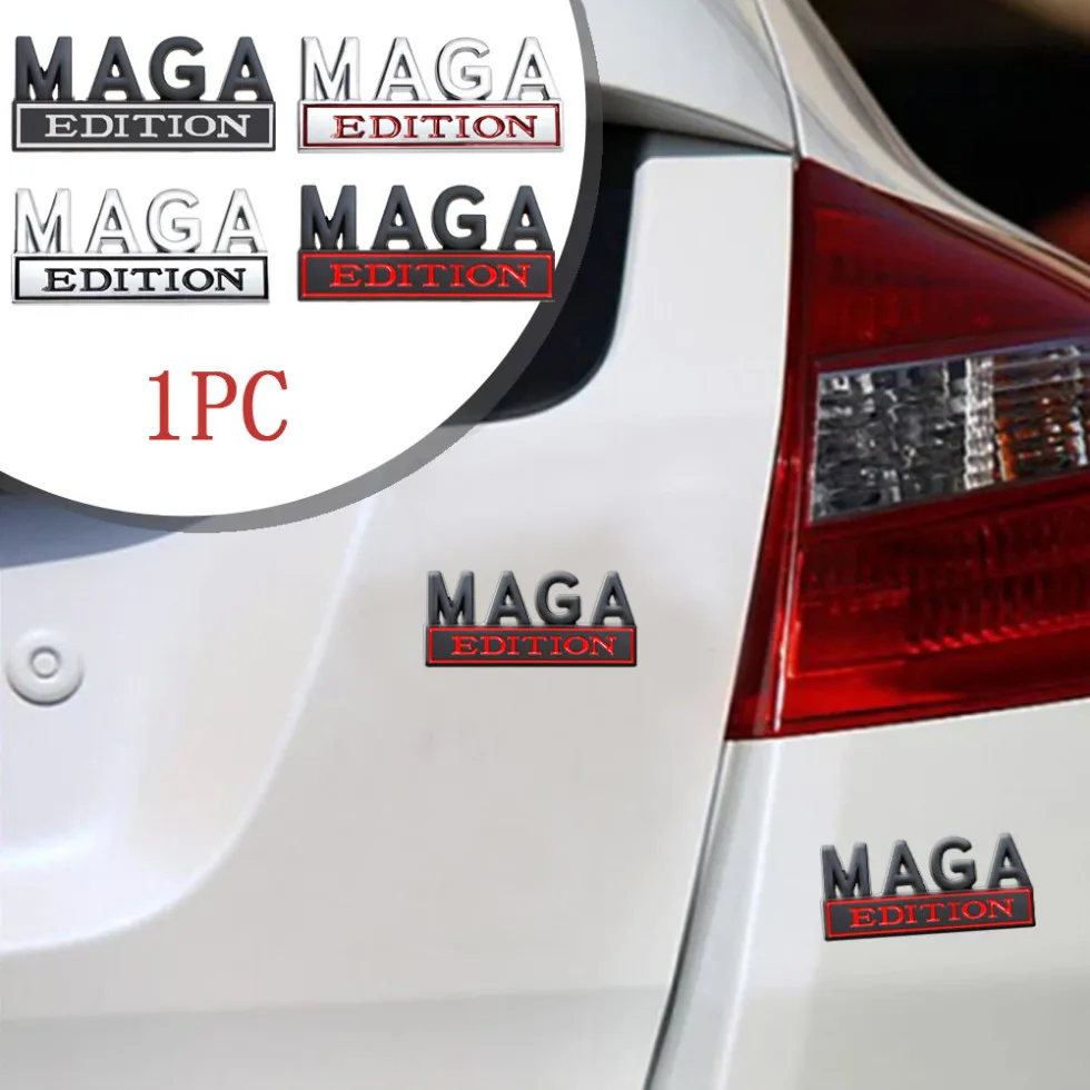 

1pc Car Body Maga Edition Styling Badge Stickers Car Tail Fender Universal 3D Emblem Decorative Decal Auto Exterior Accessories