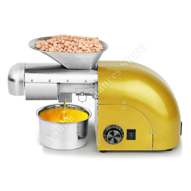 Oil Press Automatic Intelligent Household Stainless Steel Hot Cold Oil Extraction Machine Temperature Control Sesame Oil Peanut