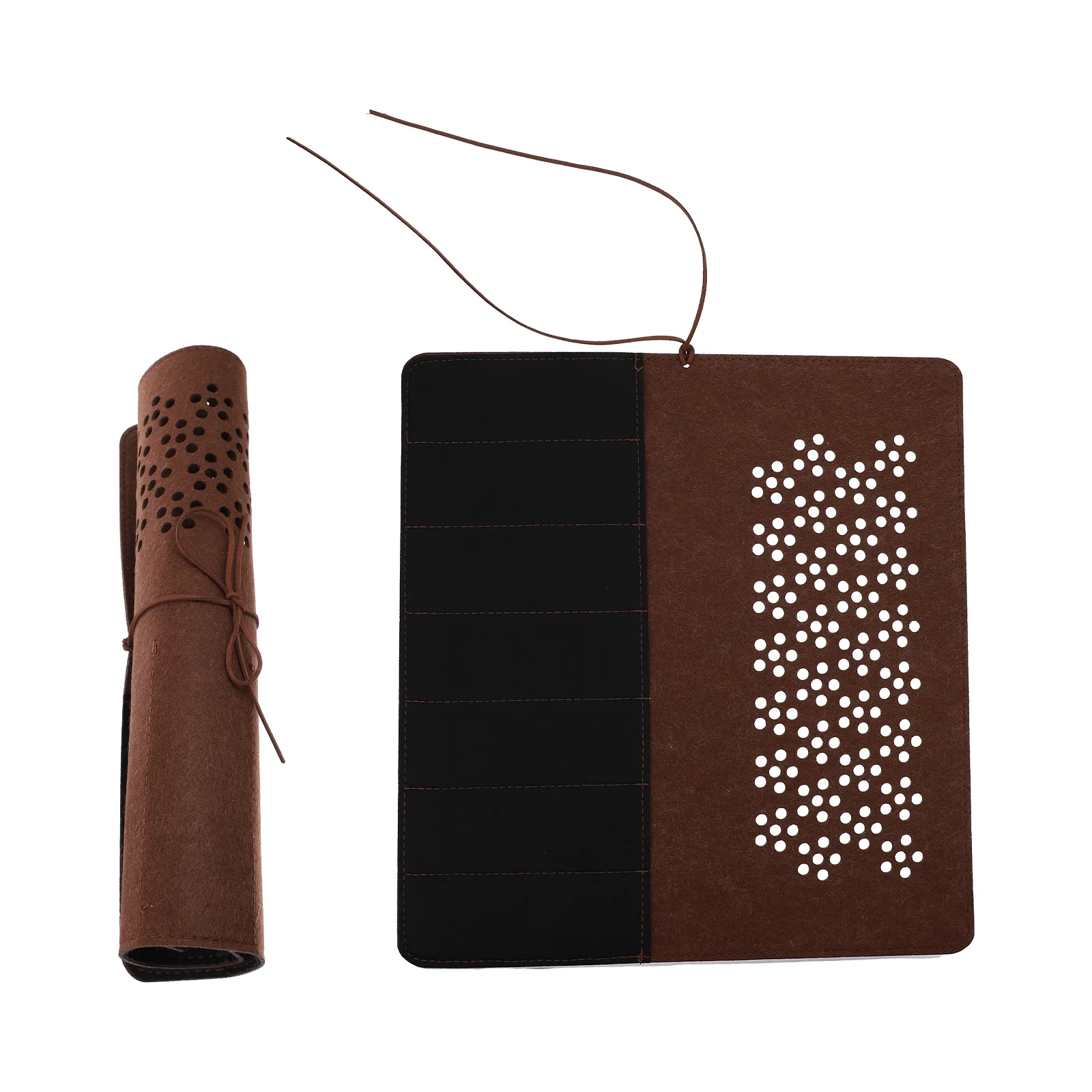 

2Pcs Felt Paint Brush Roll Calligraphy Brush Holder Storage Roll Organizer Pen Case Large Travel Pouch Painting Pen Holder
