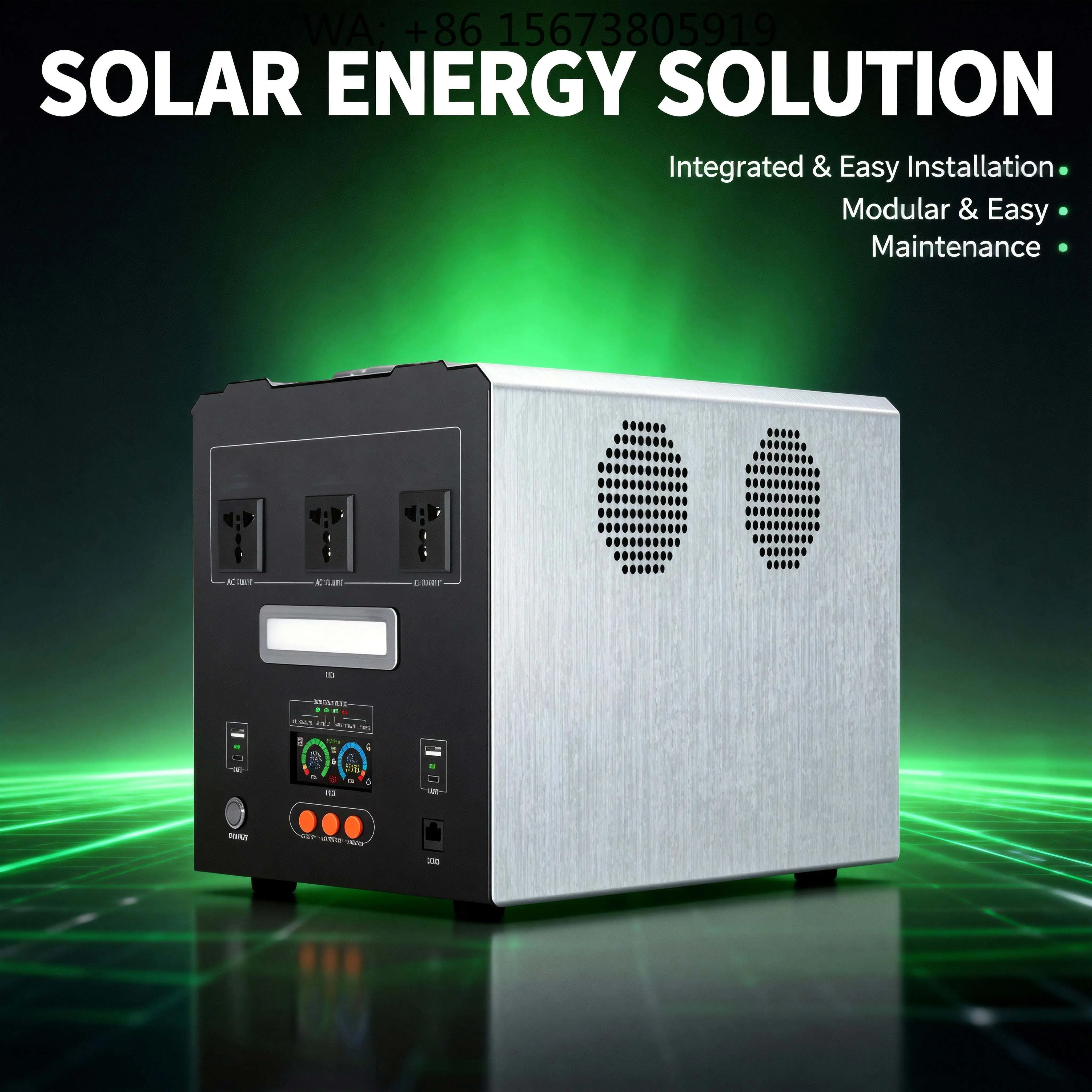 

Custom 2000-2500Wh High Capacity Solar Power Generator LiFePO4 Portable Power Station Outdoor Camping Home UPS Backup System