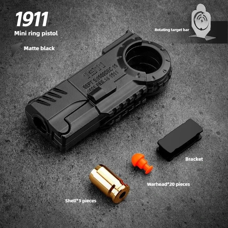 EDC Fidget Toy Metal Ratchet Spinner Rotation Ring Black Tech Gadget Tool Stress Relief Anti-Anxiety For Adults