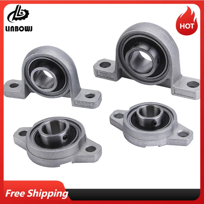 2pcs Bearing Shaft Pillow Block Housing Zinc Alloy 10mm Axk 8mm Kfl08 Kp08 Kfl000 Kp000 Kfl001 Kp001 Bearing  Mounted Support