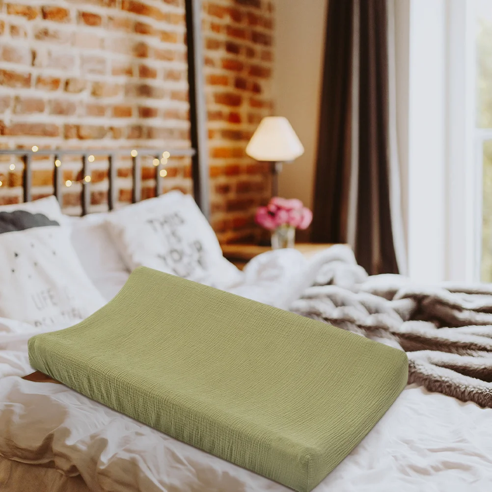 2 قطعة غطاء وسادة تغيير الموسلين تنفس لينة المجهزة الحضانة حفاضات تغيير غطاء وسادة الطاولة للطفل بنين بنات