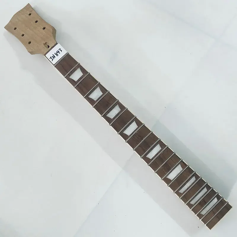 IN843 LP Electric Guitar Neck Maple+ Rosewood 22 Frets for DIY Guitar Parts Surface Damages and Dirty 628 Scales Length