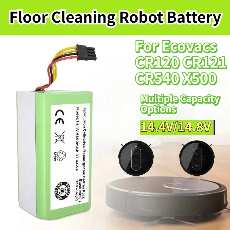 

14.4V/14.8V Multiple Capacity Options Floor Cleaning Robot Battery for Ecovacs CR120 CR121 CR540 X500