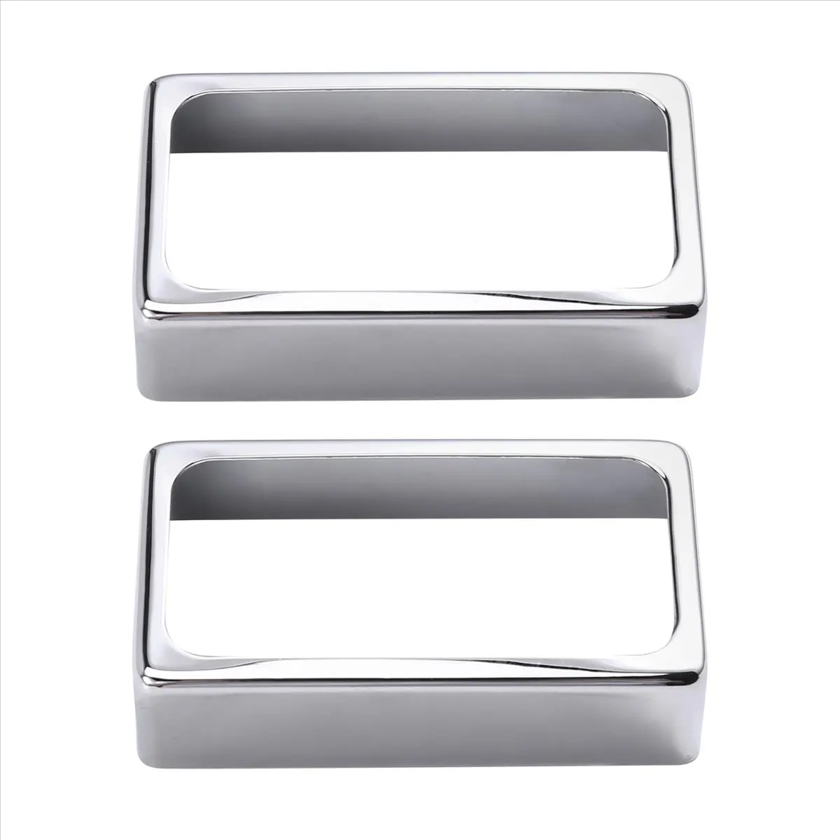 ABST 2PCS O Shape Brass 70x39MM Pickup Covers /Lid/Shell/Top for Electric Guitar/Metal Guitar Humbucker Covers Chrome
