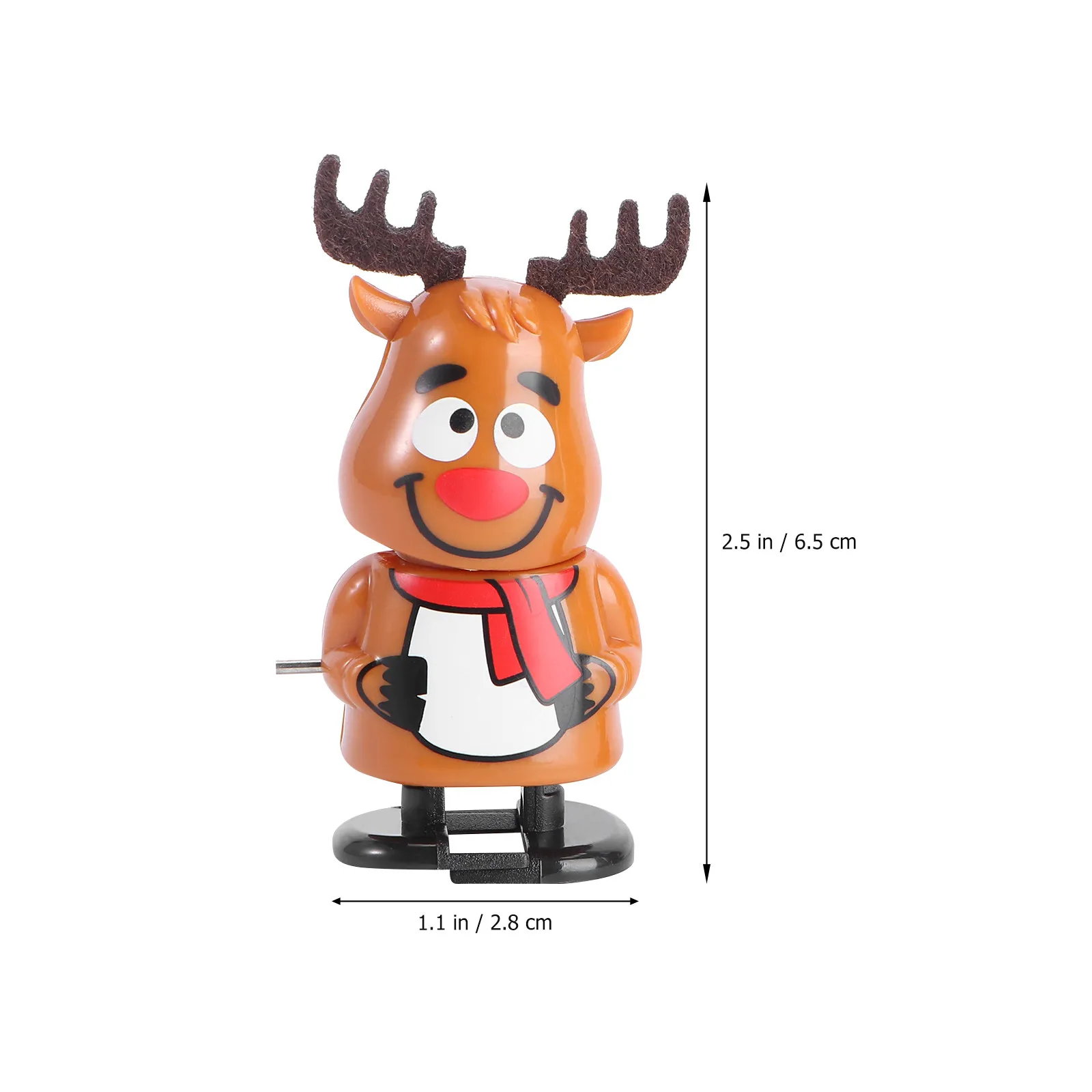 2Pcs Elk Walking Clockwork Christmas Gift Shaking -Up Props Party Supplies Kids Child Scarf Random Color