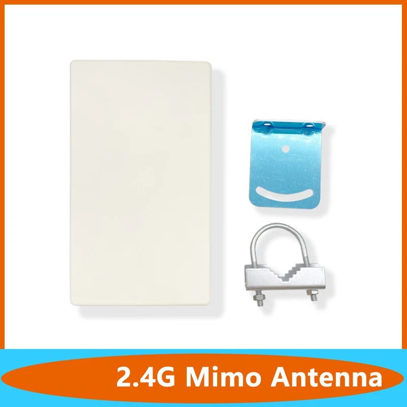 Directional WiFi Flat Panel MIMO Antenna 2.4G High Gain 2400~2500Mhz 14db Dual Polarization Outdoor Waterproof N Female