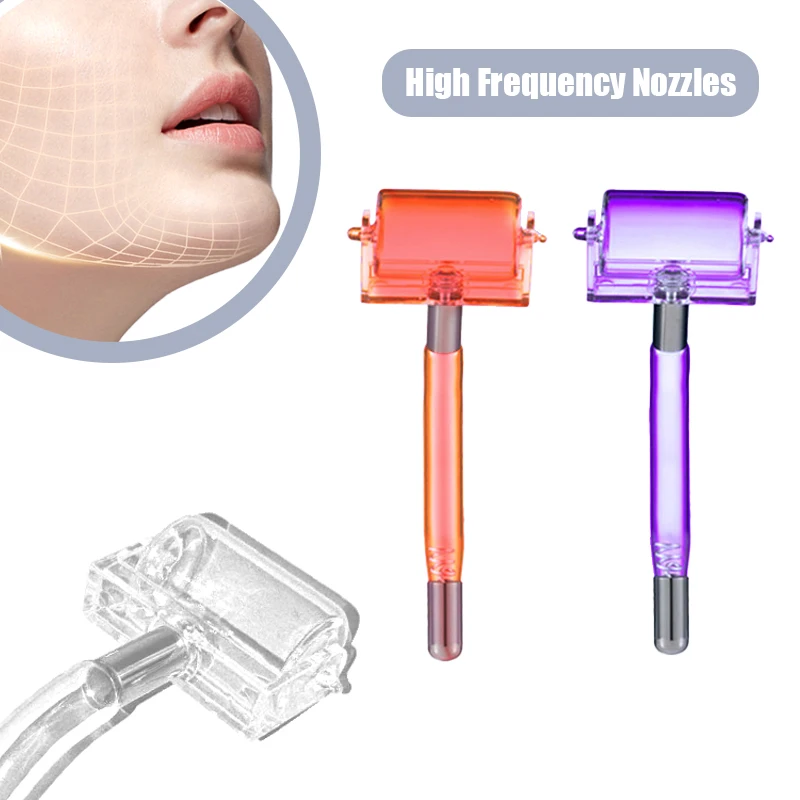 High Frequency Rollers Facial Electrode Nozzle Attachment Glass Tubes Red light Neon Violet Argon Face Skin Care Tool