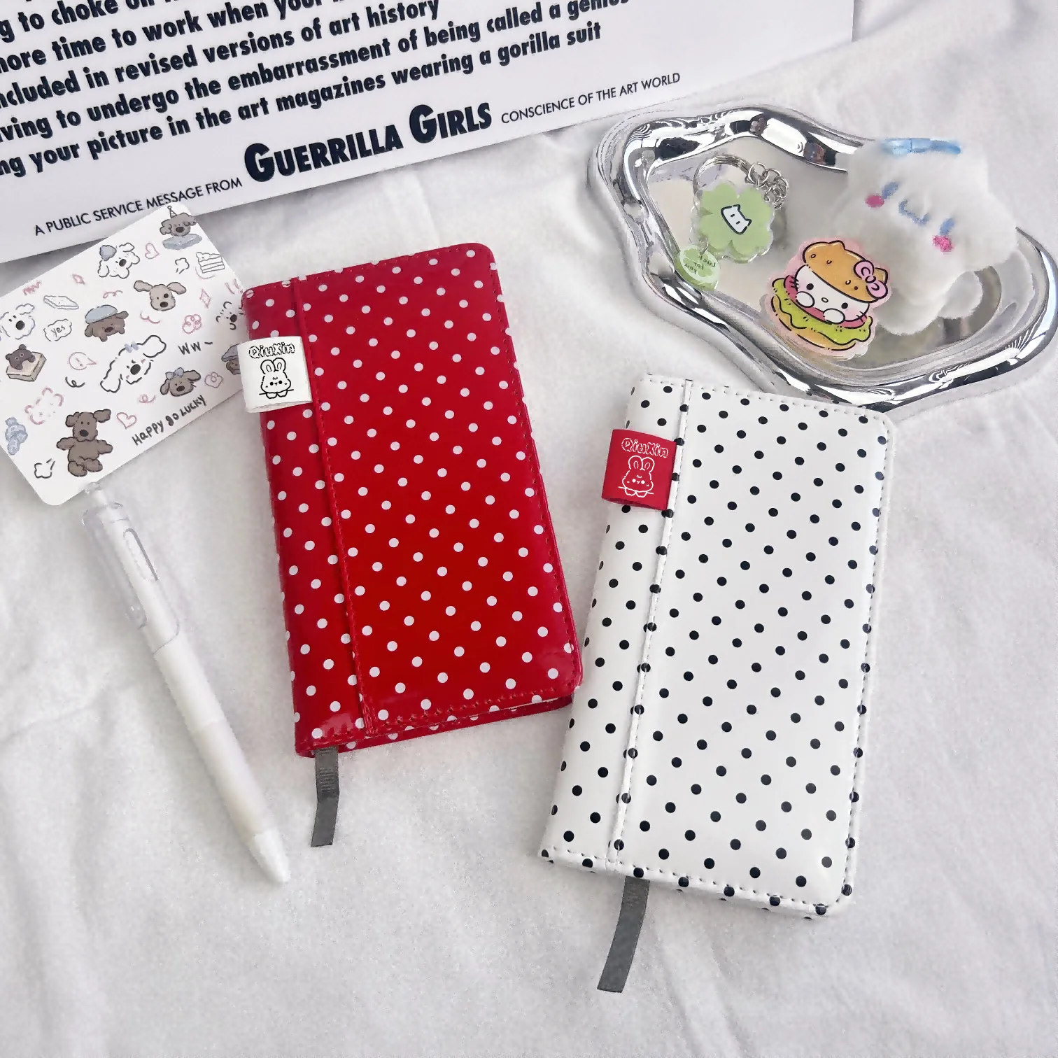 Polka Dot Planner High-Value Simple Ins  Hard Shell Pocket Notebook Student Portable A6 Waterproof Lined Notebook Stationery