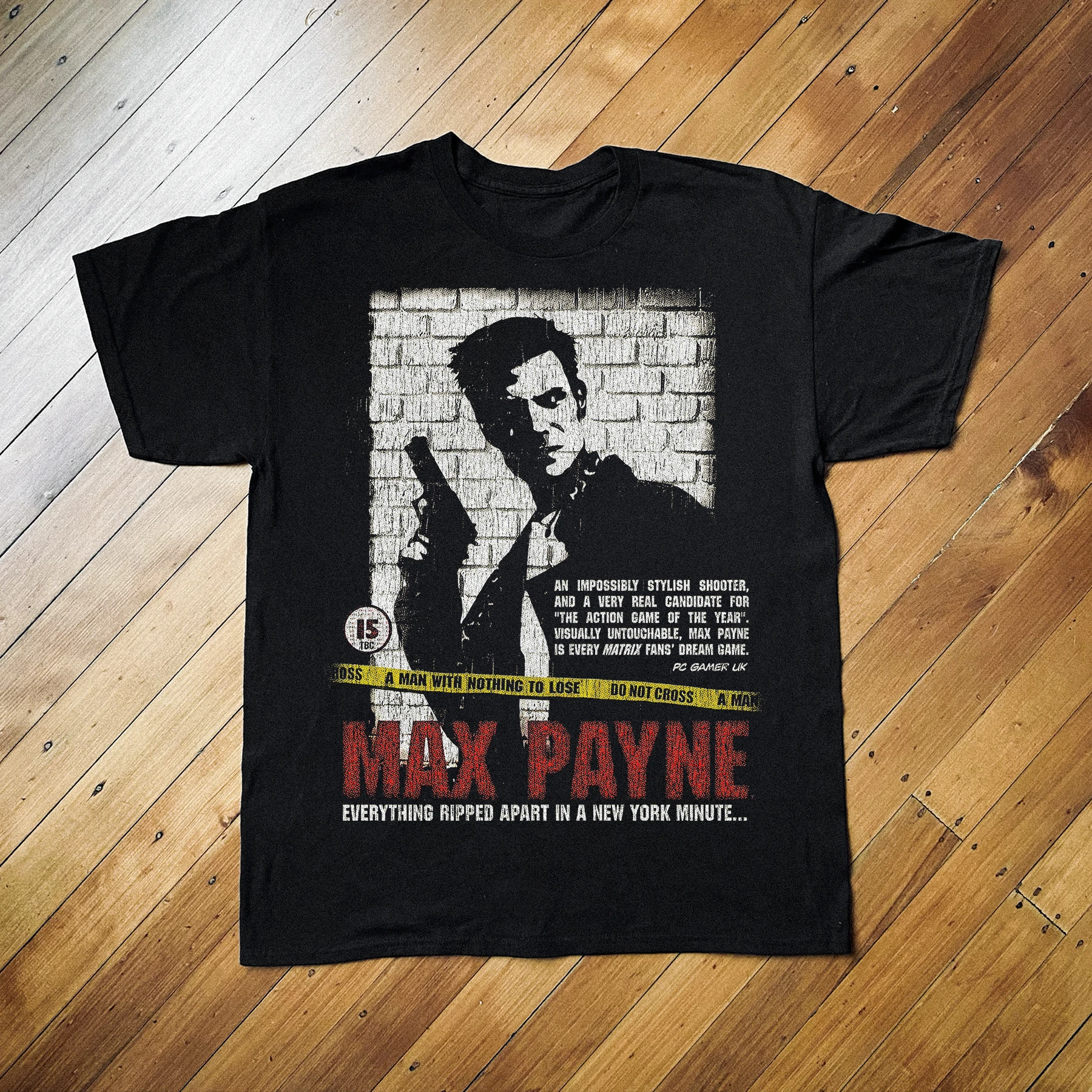 Camiseta gráfica de videojuego Retro Max Payne para hombre y mujer, camiseta informal Vintage de algodón de manga corta, ropa de calle