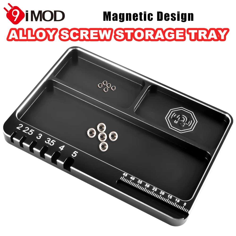 9IMOD Screw Storage Tray Measure 2/2.5/3/3.5/4/4.5MM Diameter Magnetic Design Screw And Parts Tray Multi-functional Parts Tray