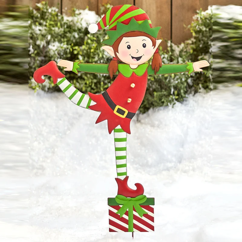 Christmas Elf Garden Stake Christmas Yard Signs Stakes Decorations Christmas Decorations Outdoor