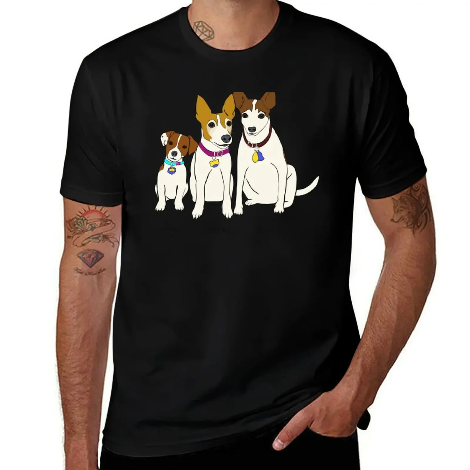 Dog Trio Memorial - Pet Commission 01 T-Shirt Funny t-shirts shirts graphic tees new gifts and t-shirts funny t shirts for men