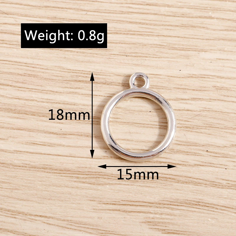 Tusember 30 Stücke 18*15mm Legierung Hohl Runde Charms Metall Anhänger Für Handgemachte Halsketten Ohrringe Armbänder Schmuck Machen DIY – Detail 1