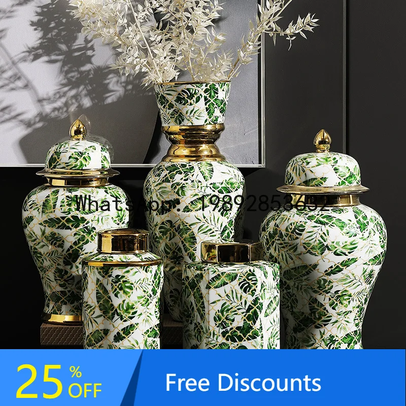 

New Chinese Style Modern Light Luxury Zen Iron Art Ceramic Artwork Ornament Living Room TV Cabinet Decoration