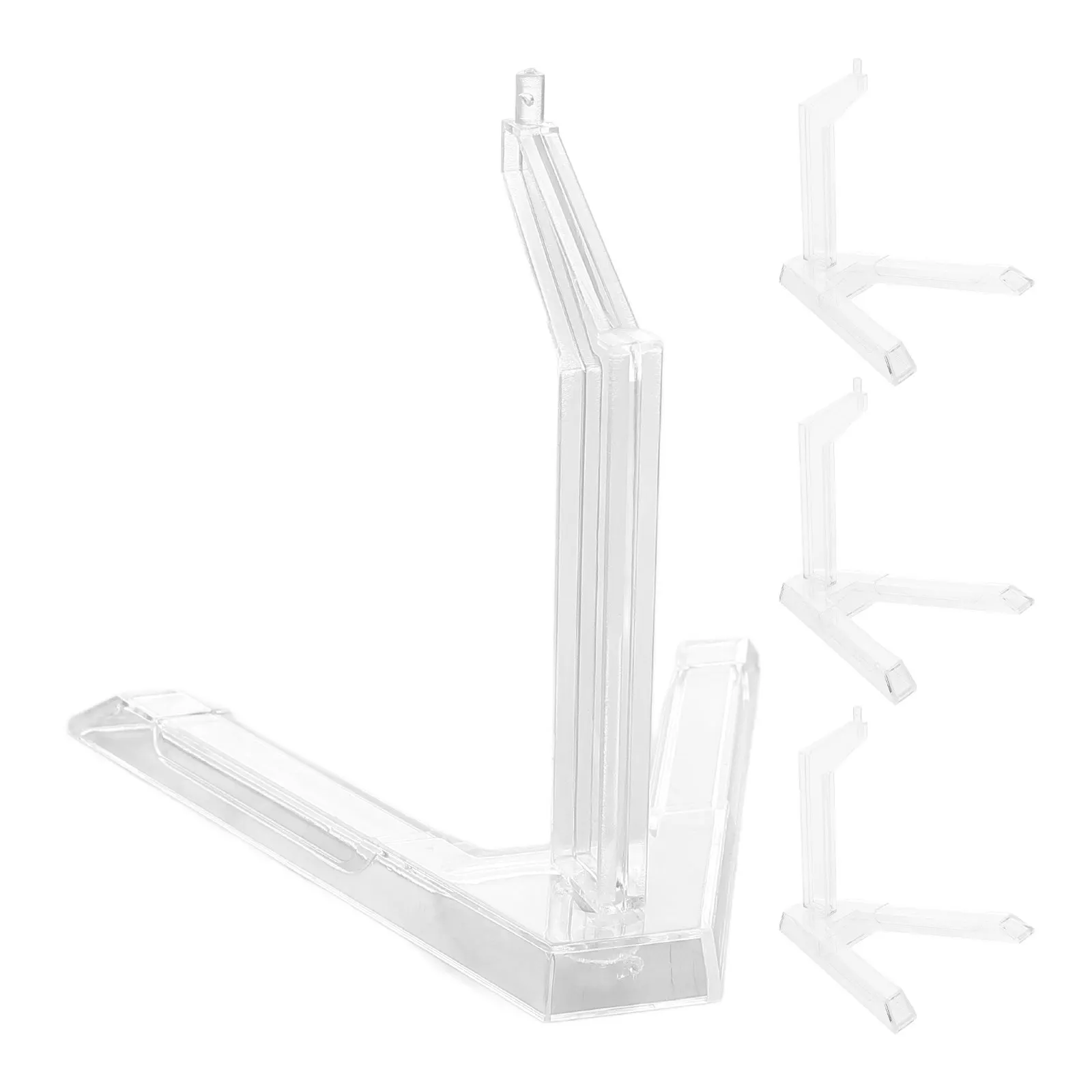 

4Pcs Clear Action Figure Stand Flexible Plastic Base Holder Stable Display Support for Anime Action Figures Accessories