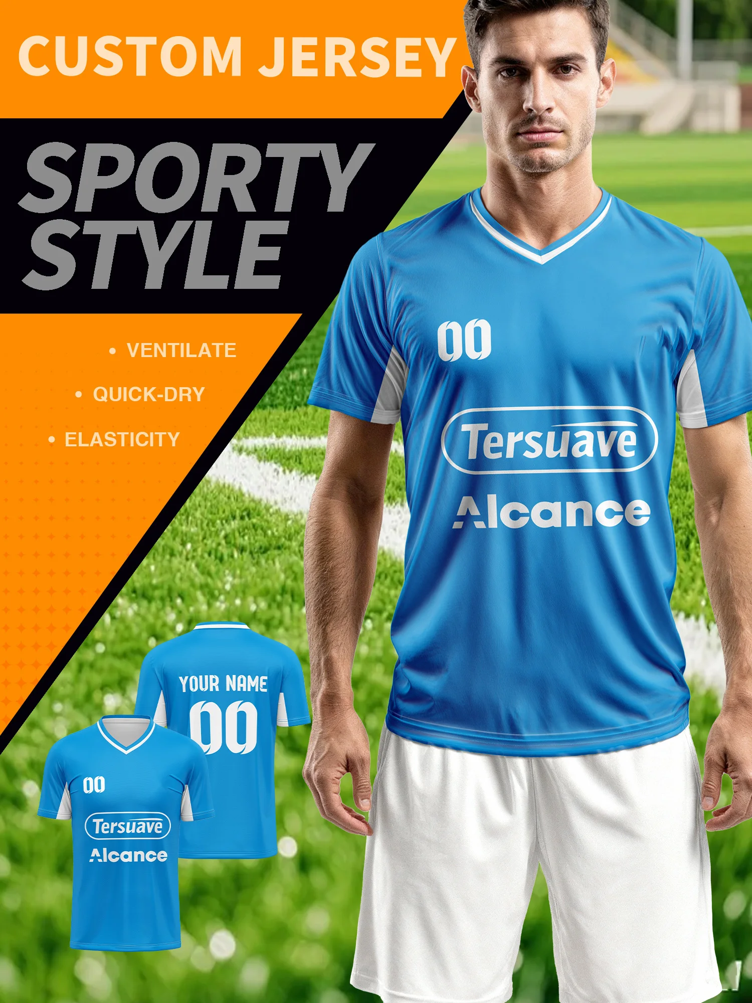 

Футболка для футбола с индивидуальным изображением, номером и именем, в европейско-американском стиле, международная футбольная форма.