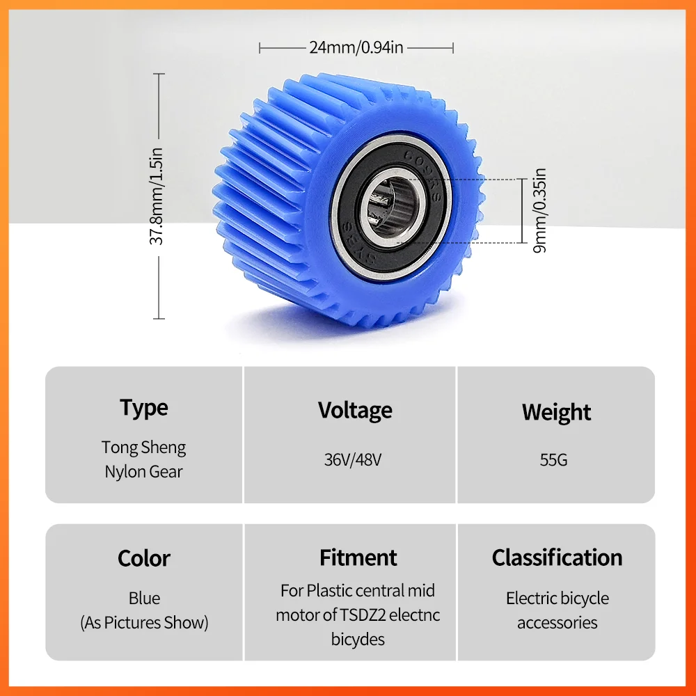 TSDZ2/TSDZ2B 미드 드라이브 모터 업그레이드 부품 교체용 금속 나일론 기어, Tongsheng Ebike