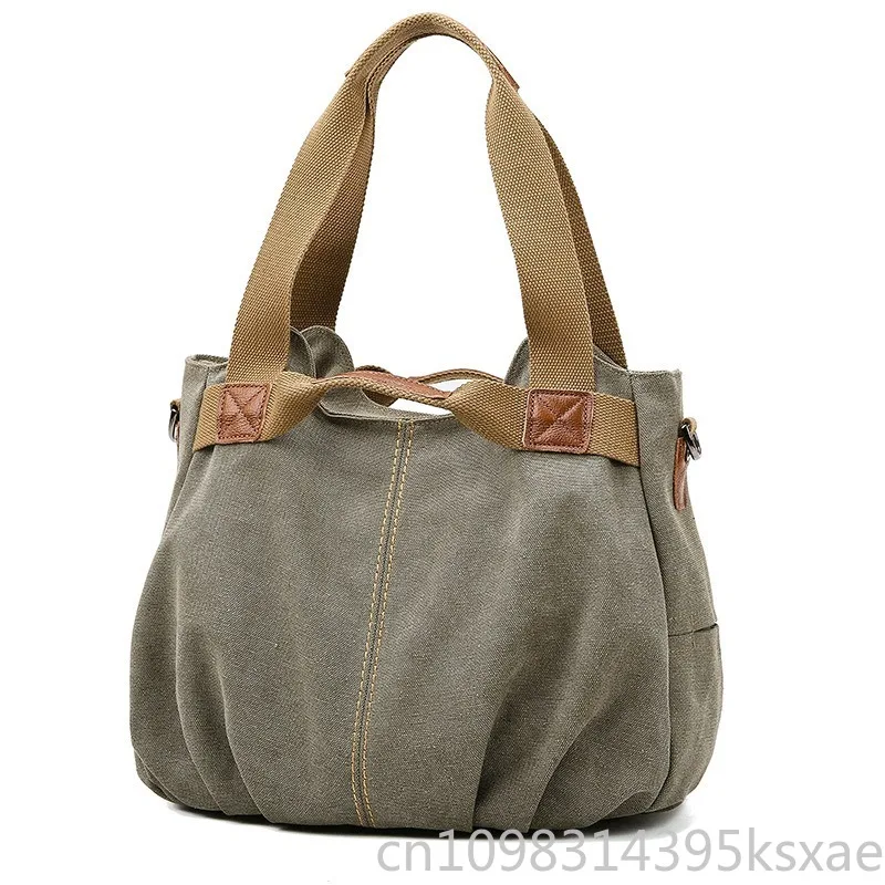 

Women's Crossbody Bag with Top Handle Convertible Large Capacity Vintage Canvas Everyday Travel Bag