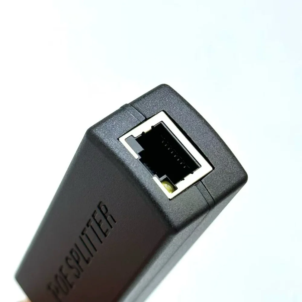 Divisor Micro USB PoE 5V/2.4A, PoE a Micro USB 5V/2.4A Salida de 12W, conversión Gigabit Ethernet de 2,5 Gbps IEEE802.3af/at,