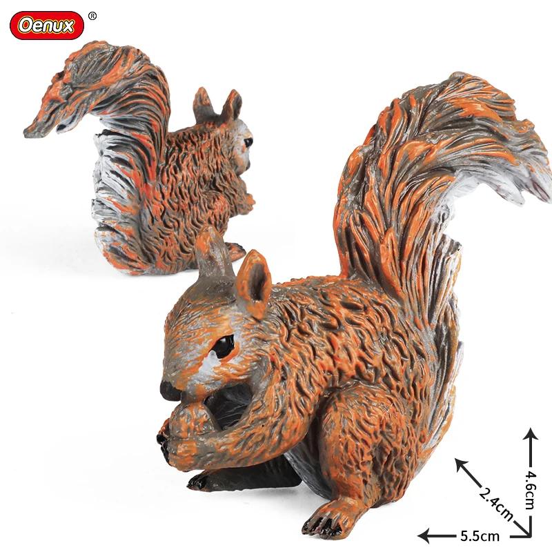 Oenux Kerstboom Serie Tamme Herten Vos Uil Wolf Eekhoorn Beer Dieren Model Huisdecoratie Collectie Taart Toppers Kinderen Speelgoed