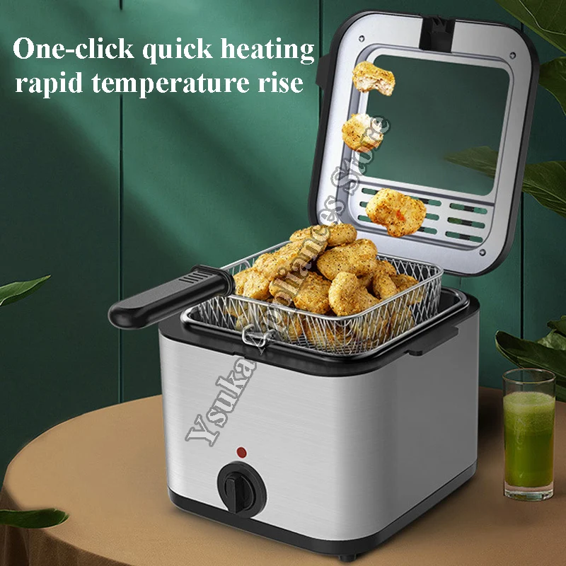 

Электрическая фритюрница 2,5 л, большая емкость, масляная духовка, столешница, коммерческая фритюрница для уличных торговцев, горшок для жареной курицы и картофеля фри