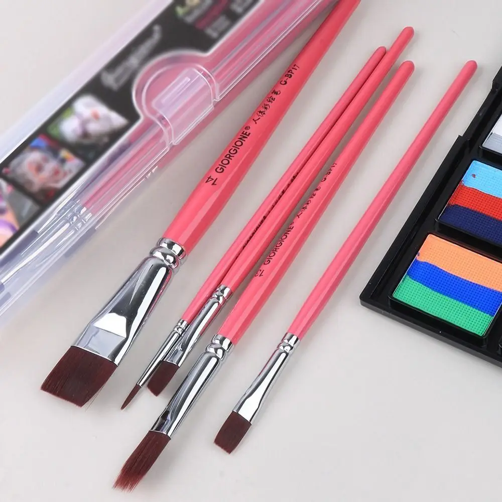 Hand Painted Detail Painting Pen Drawing Art Pen Cosmetics Makeup Brushes Kit Face Body Art Paint Nylon Brush Wooden Handle