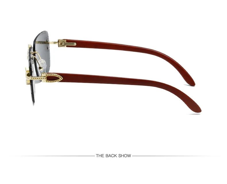 Steampunk Randlose Quadratische Sonnenbrille Männer 2026 Luxus Marke Vintage Schneiden Objektiv Sonnenbrille Für Männliche Trendy Rahmenlose Shades UV400 – Detail 8