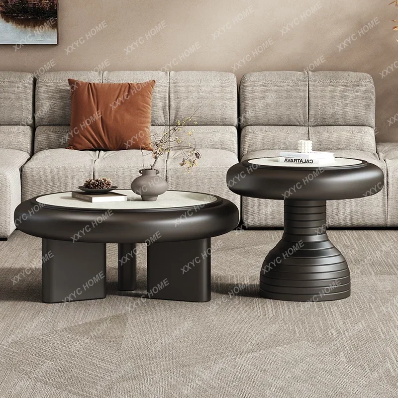 JJJJMinimal Size Round Coffee Table Combination Living Room Home Modern Coffee Table