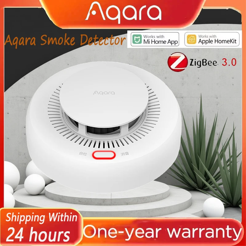 Aqara Smoke Detector Zigbee 3.0 Smart Fire Alarm Monitor Sound Alert Home Security APP Remote Control For Xiaomi Mi home Homekit