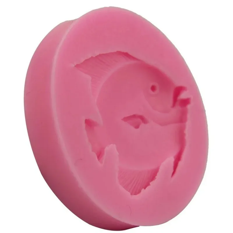 Cupcake Jelly Candy Chocolate Decoratio Animal Cartoon Fish shape Silicone Fondant Soap 3D Cake Mold