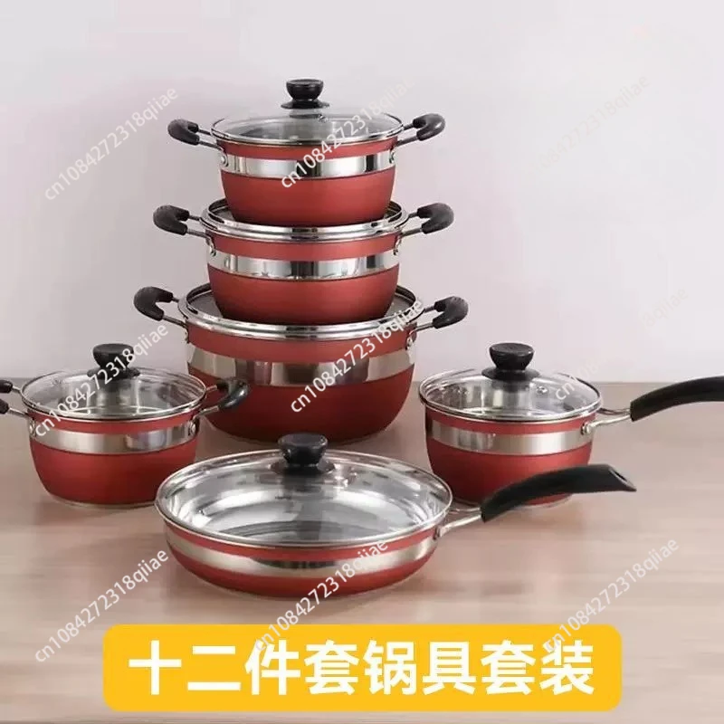 ensemble-d'ustensiles-de-cuisine-en-acier-inoxydable-12-pieces-polissage-casseroles-et-poeles-epaisses-a-double-fond-casseroles-juego-de-ollas-vente-en-gros