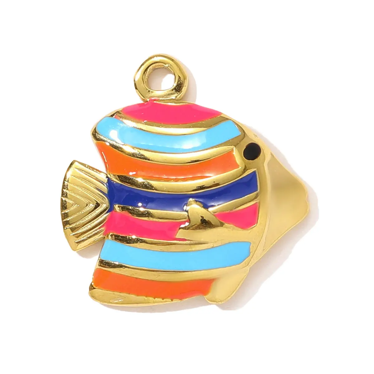 3pcs/Lot LaVixMia Stainless Steel Enamel Shell Starfish DIY Charms Sea Fish Necklace Pendant Women Giant Salamander Jewelry