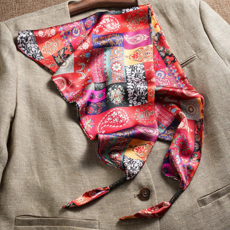 Luxuriöser Schal Damen-Hijab Bedruckter Turban Weiblicher Kopfschmuck Bandana Damen-Schal Wickeltücher Halstuch Foulards Femme Kopftuch – Detail 11