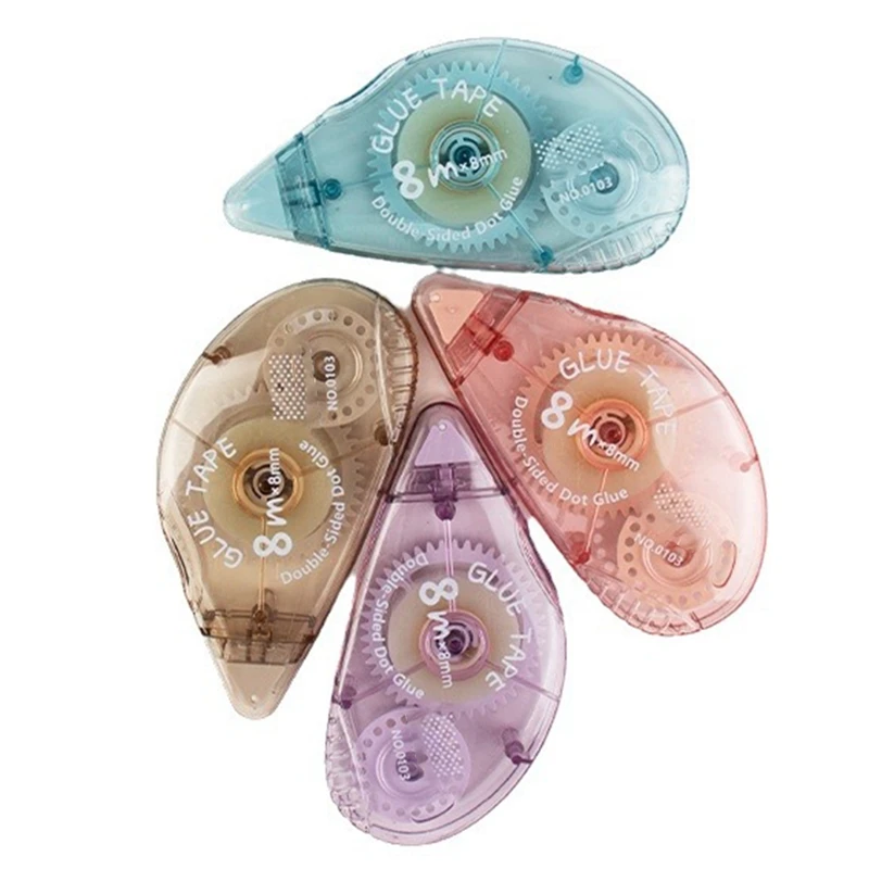 Suministros de oficina, pegamento de puntos, papelería para examen de estudio de estudiantes, cinta adhesiva de doble cara, álbum de fotos Collage de álbum de recortes, 4 Uds.