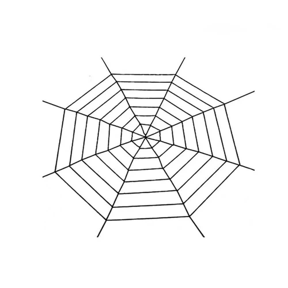 Halloween Spider Web 1.5/2.5 /3.6m Cotton Round Web Party Bar Black and White Spider Web Ghost House Props Decoration