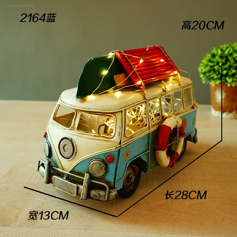 

Creative Handmade Home Accessories, Wrought Iron Handicrafts Iron Retro Home Furnishing Bus Classic Buses