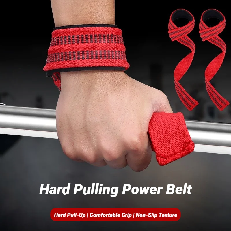 Weightlifting Wrist Straps Strength Training Adjustable Non-Slip Gym Fitness Lifting Strap Support Sports Grip Band Brace Wrap image 3