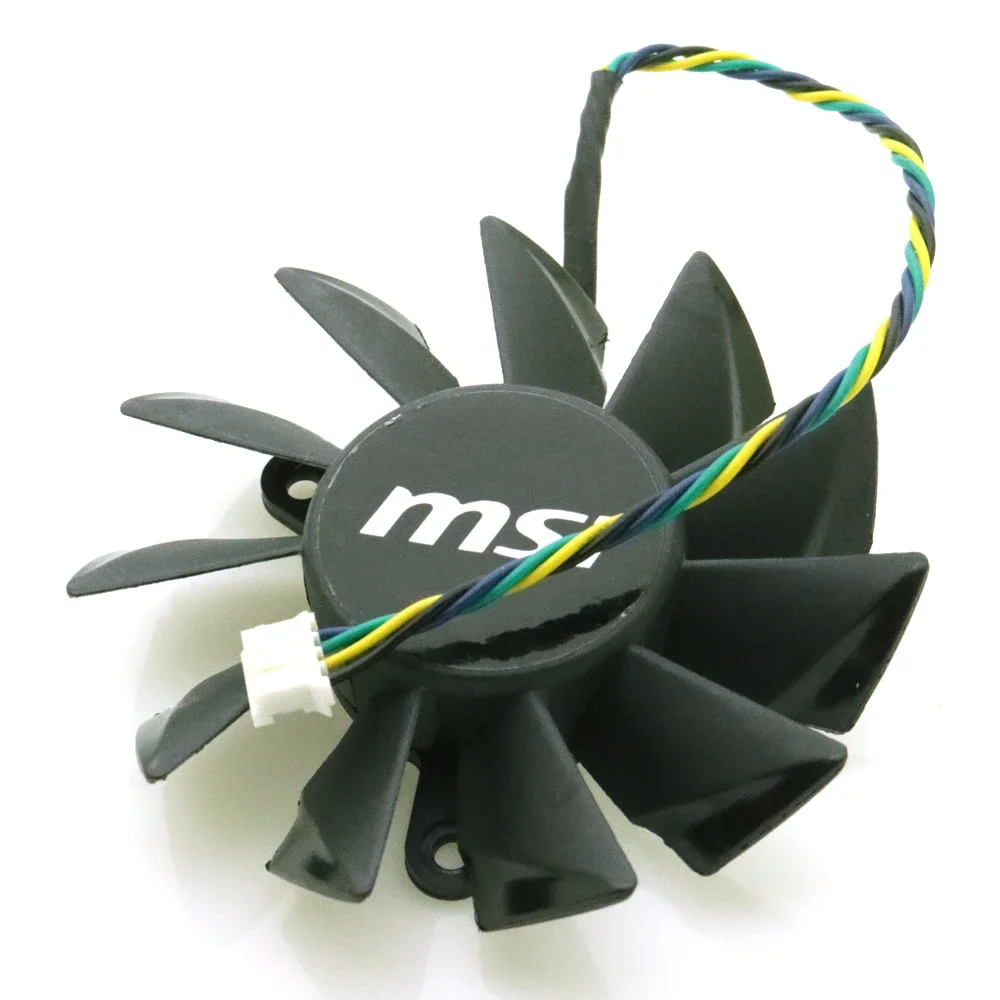 Ventilateur de carte vidéo sur mesure, 08015S12HH, 12V, 0,35 A, 75mm, 42x42x42mm, pour gelée R4770, R6850, 4 broches, 4 fils