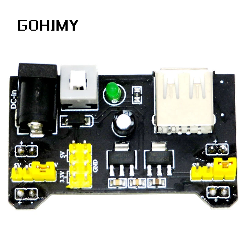 GOHJMY-MB102 Prototype Bread Board para Arduino Kit, Power Module, 65 Jumper Wires, 830 Pontos, 3.3V, 5V, Atacado