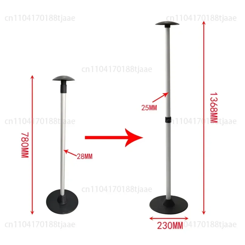 Aluminum support rod Three sections retractable marine support rod Two sections Three sections support rod Marine hardware