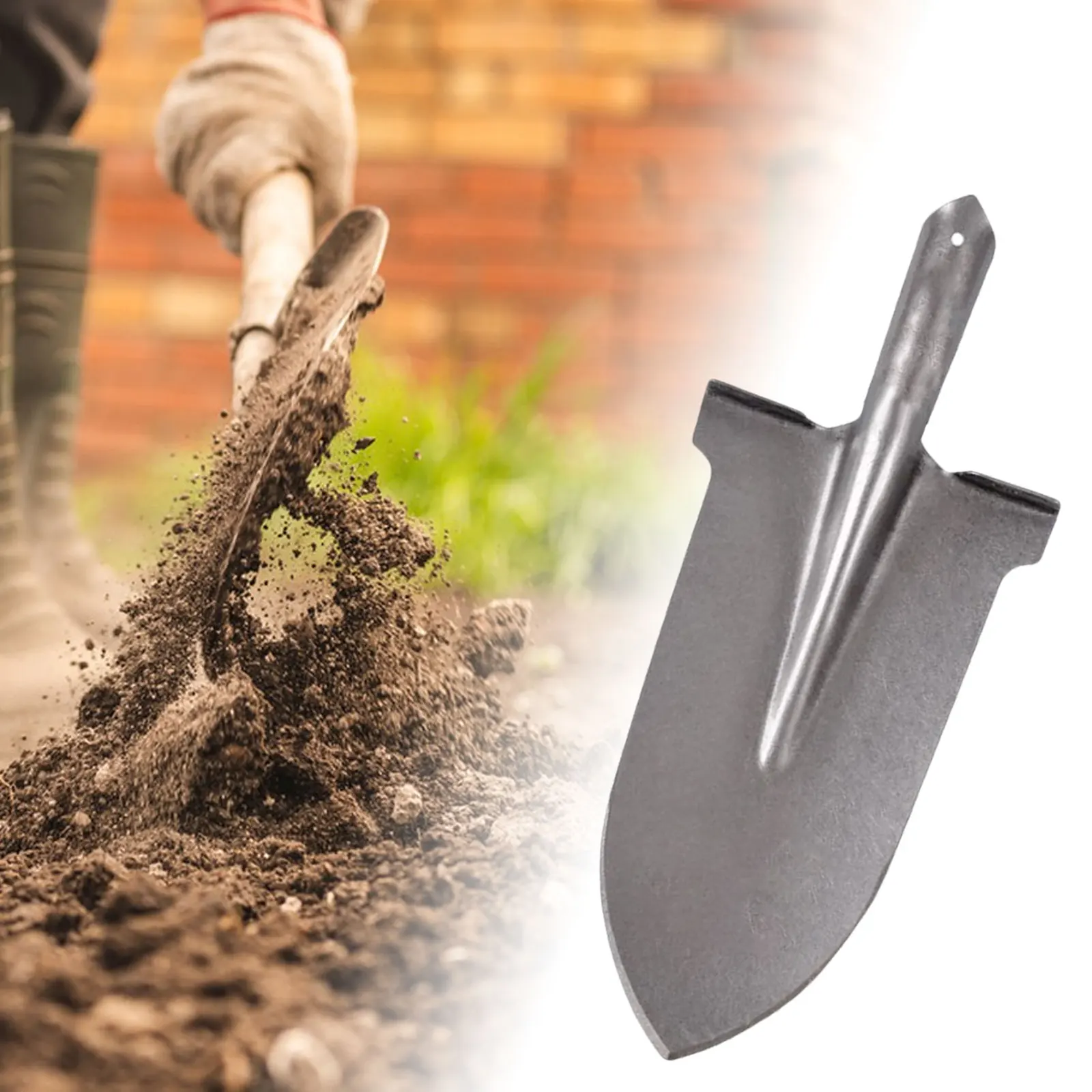 Imagem -04 - Camping Steel Gardening Tool Material de Aço Manganês Alto Espátula ao ar Livre para Plantio Escavando a Limpeza Redonda do Jardim