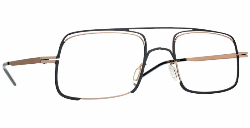 Luxury Italian Eyeglasses Frames with Unique Irregular Shape for Progressive Multifocal Transition Lens