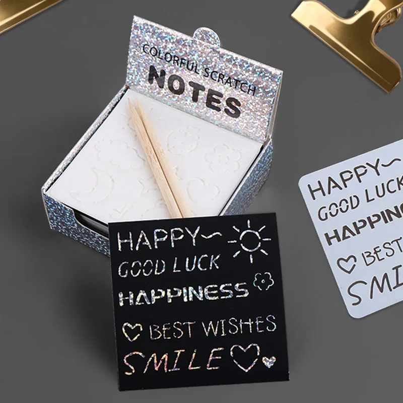 DIY Dazzling Painting Paper Card Kit Toy Children Portable Chroma Painting Paper Toys Art Doodle Magic Album Of Scratchcard Toys