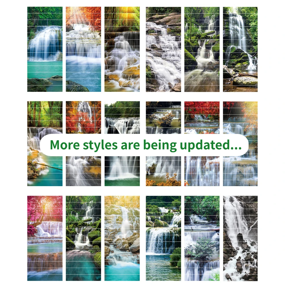 6/13Pcs Waterfall Scenery Landscape Stair Stickers Mural Self Adhesive Vinyl Staircase Riser 3D Wallpaper Home Decoration