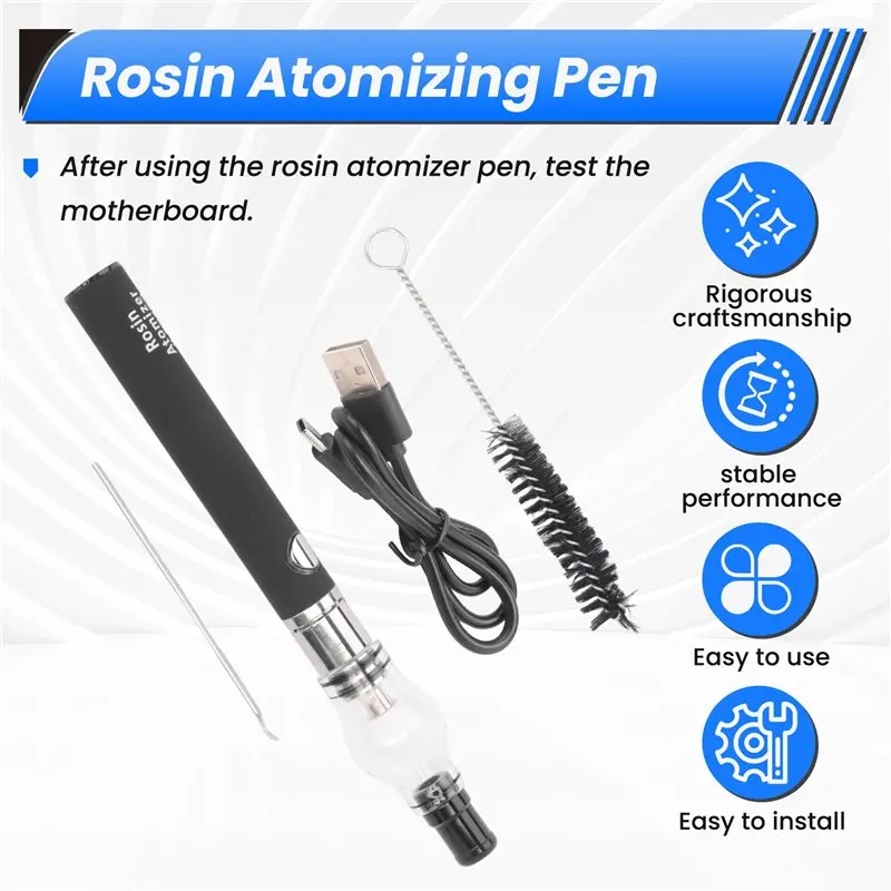 N84R Portable Rosin Atomizing Pen Short Circuit Detector,For Motherboard Repair Sprayer Rosin Adapter Flux Pen Repair