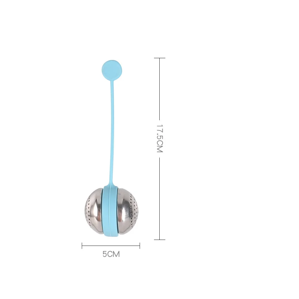 

2pcs Round Ball Infuser Stainless Steel Silicone Tea Leaf Filter Ultra Fine Mesh Strainer For Tea Dregs Filtering Kitchen Bar