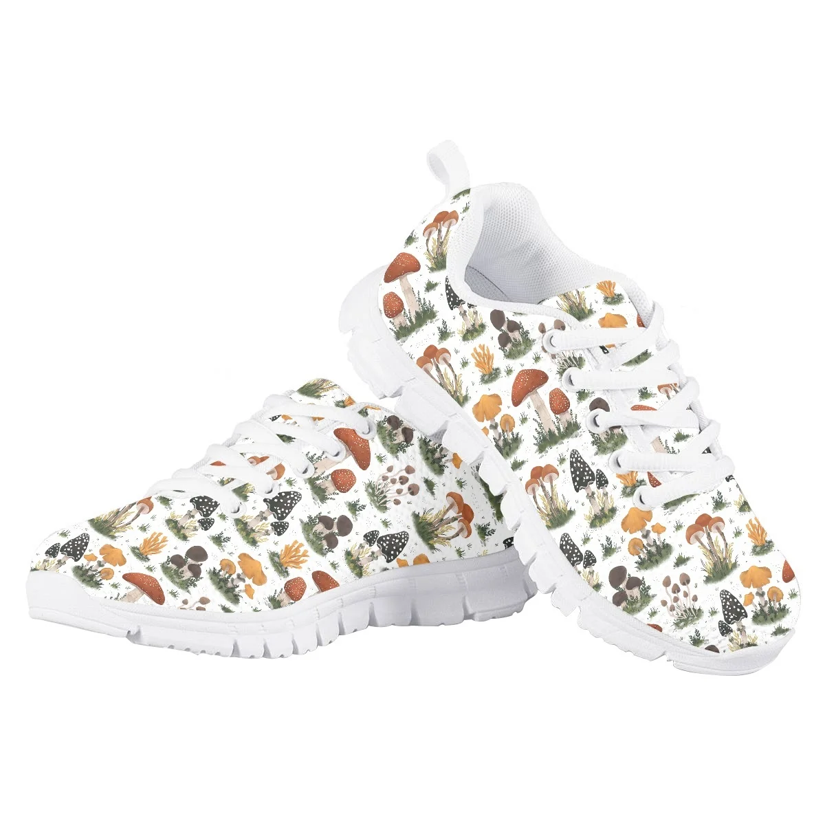 Merk Design Kinderen Schoenen Wilde Paddenstoel Patroon Veters Mesh Sneakers Voor Kinderen Lichtgewicht Zachte Platte Schoenen Casual Schoenen