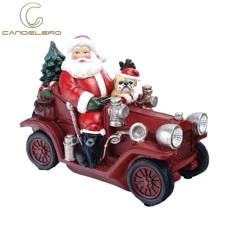 

Christmas 2021 Ornaments For Home Decor Statues Decoration Christmas Santa Car Giving Gifts Sculptures Figurines For Interior